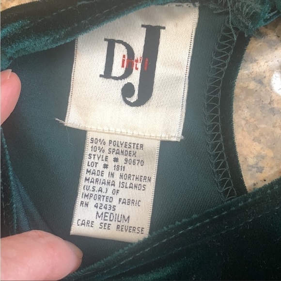 Green Velvet Sleeveless Holiday New Years Eve Fitted Dress Size M - Picture 6 of 9